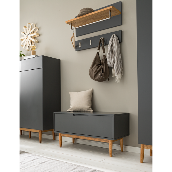 Wandgarderobe LINDHOLM - Grau