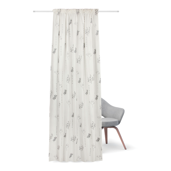 Fertigschal Annett - Bio-Baumwolle - Weiß / Grau - Grau