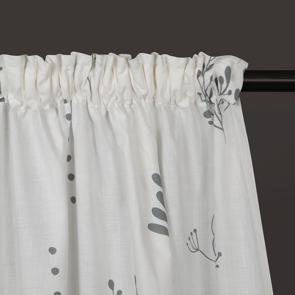 Fertigschal Annett - Bio-Baumwolle - Weiß / Grau - Grau