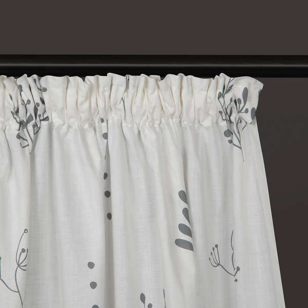 Fertigschal Annett - Bio-Baumwolle - Weiß / Grau - Grau