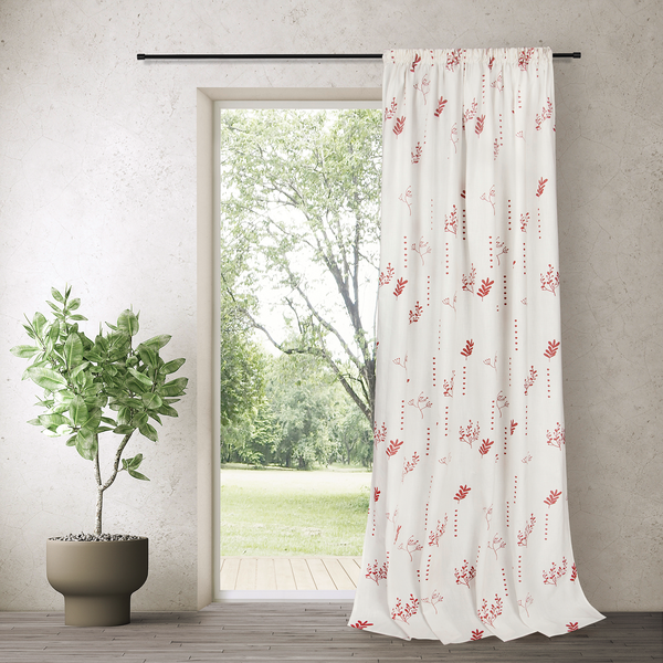 Fertigschal Annett - Bio-Baumwolle - Weiß / Rosenholz - Rostbraun