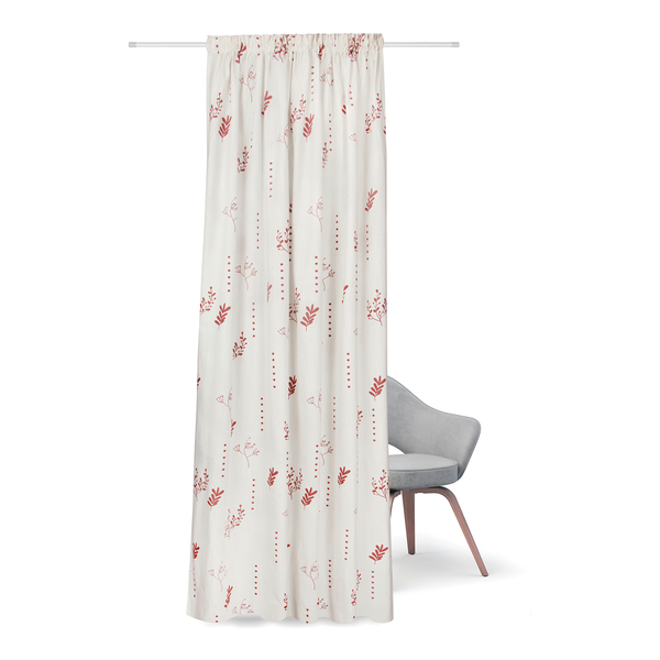 Fertigschal Annett - Bio-Baumwolle - Weiß / Rosenholz - Rostbraun