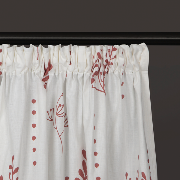 Fertigschal Annett - Bio-Baumwolle - Weiß / Rosenholz - Rostbraun