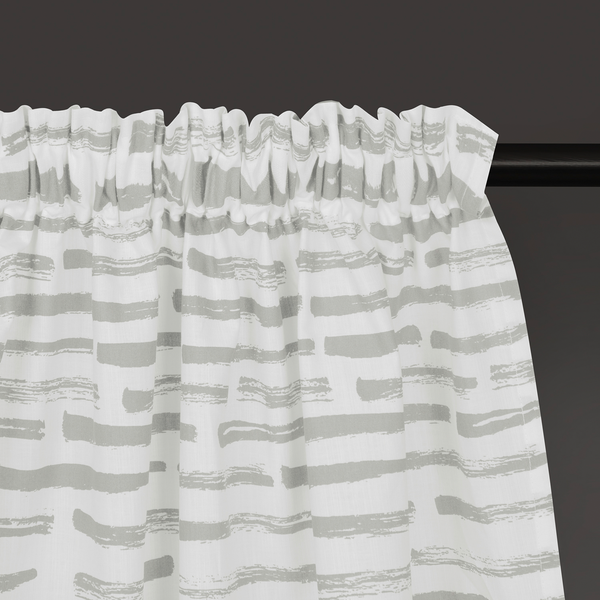 Fertigschal Magnus - Bio-Baumwolle - Weiß / Hellgrau - Hellgrau