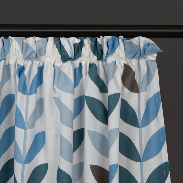 Fertigschal Silvio - Bio-Baumwolle - Weiß / Blau