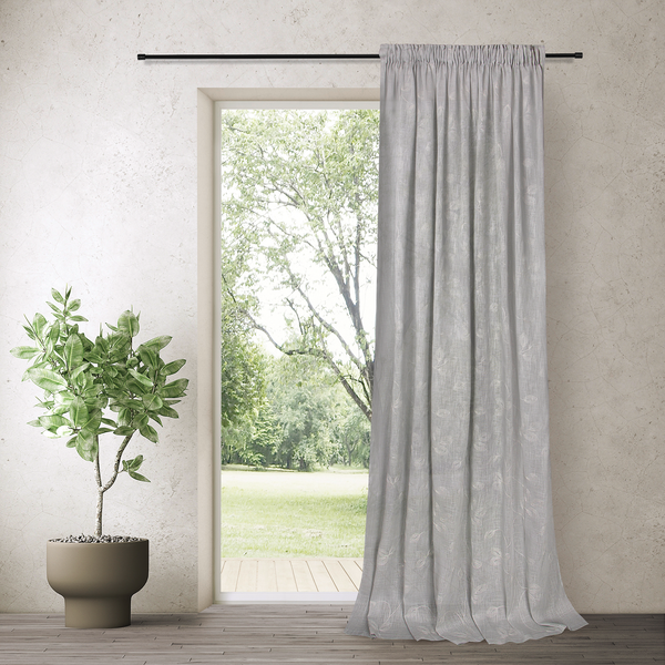 Fertigschal Corinna - Bio-Baumwolle - Grau / Natur