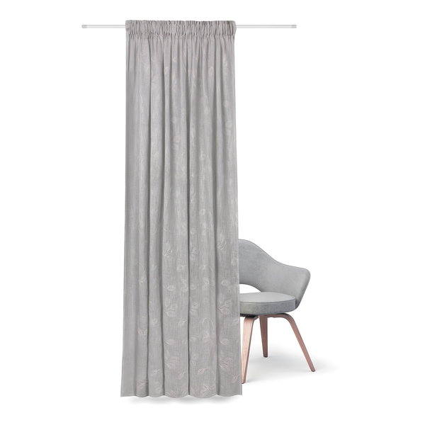 Fertigschal Corinna - Bio-Baumwolle - Grau / Natur