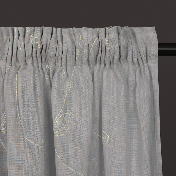 Fertigschal Corinna - Bio-Baumwolle - Grau / Natur