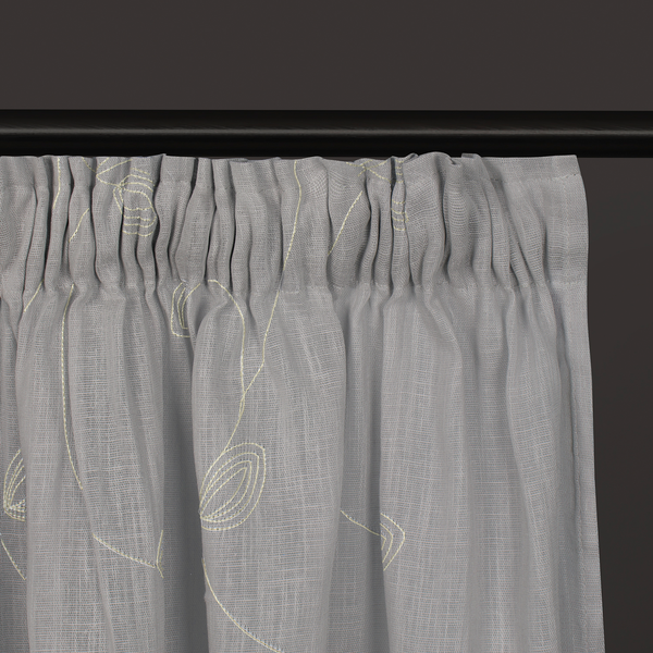 Fertigschal Corinna - Bio-Baumwolle - Grau / Natur