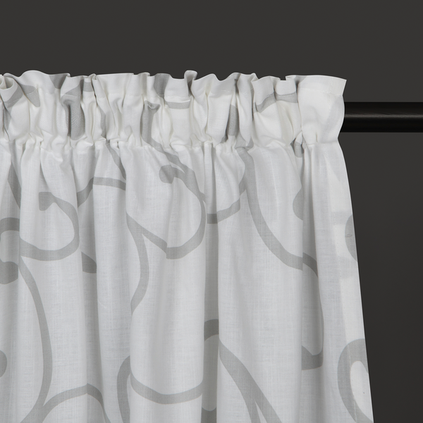 Fertigschal Ilia - Bio-Baumwolle - Weiß / Hellgrau