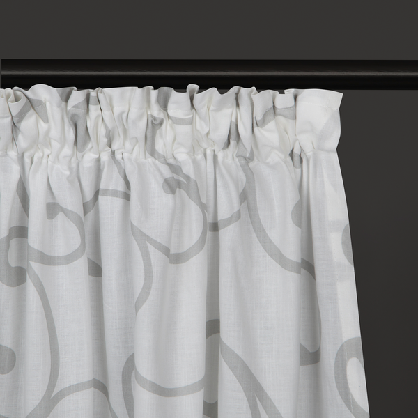 Fertigschal Ilia - Bio-Baumwolle - Weiß / Hellgrau