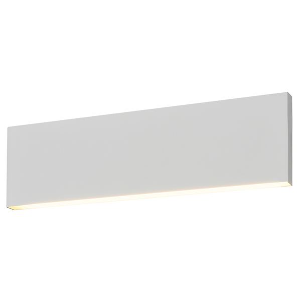 LED-Wandleuchte Concha - Aluminium - 2-flammig - Weiß - Breite: 28 cm