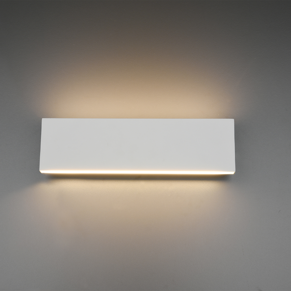 LED-Wandleuchte Concha - Aluminium - 2-flammig - Weiß - Breite: 28 cm