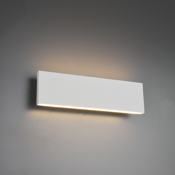 LED-Wandleuchte Concha - Aluminium - 2-flammig - Weiß - Breite: 28 cm