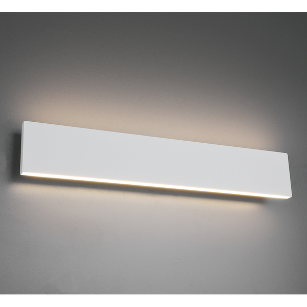 LED-Wandleuchte Concha - Aluminium - 2-flammig - Weiß - Breite: 47 cm