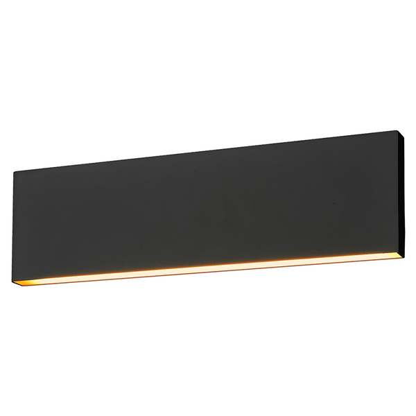 LED-Wandleuchte Concha - Aluminium - 2-flammig - Schwarz - Breite: 28 cm