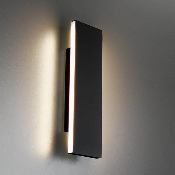 LED-Wandleuchte Concha - Aluminium - 2-flammig - Schwarz - Breite: 28 cm