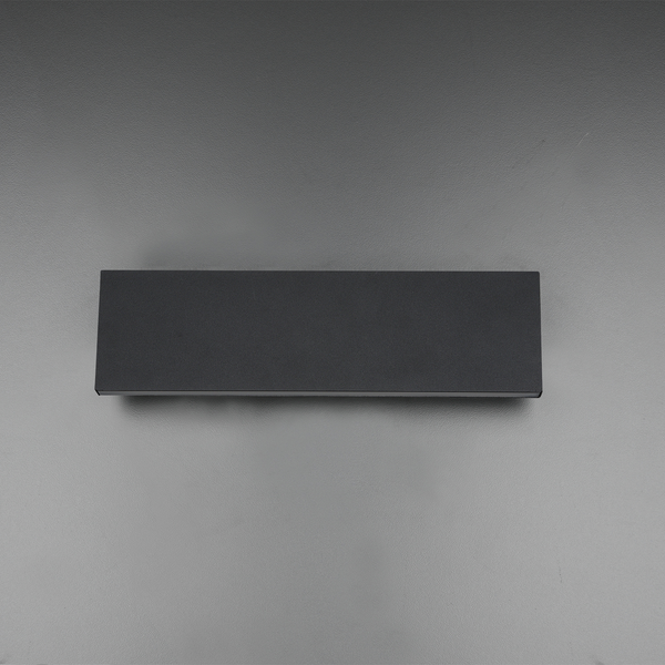 LED-Wandleuchte Concha - Aluminium - 2-flammig - Schwarz - Breite: 28 cm