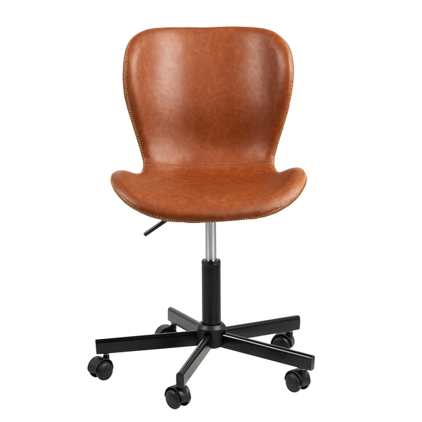 Bürostuhl LIVARAS - Kunstleder Aken: Vintage Cognac