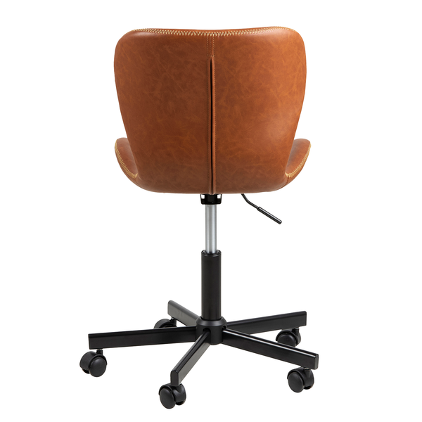 Bürostuhl LIVARAS - Kunstleder Aken: Vintage Cognac