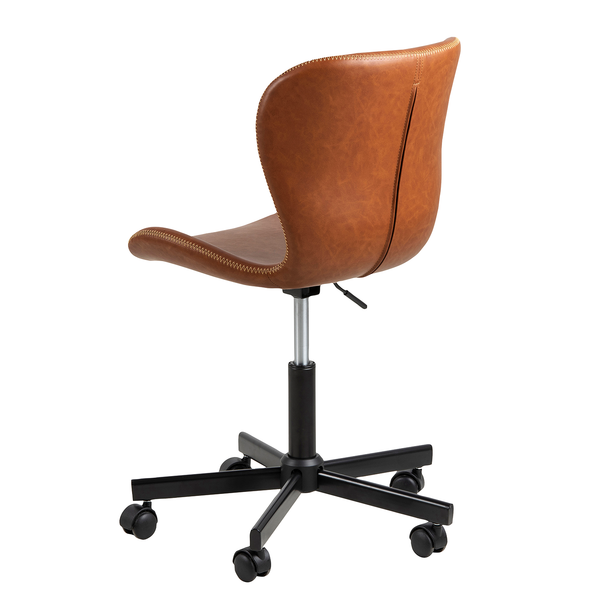 Bürostuhl LIVARAS - Kunstleder Aken: Vintage Cognac