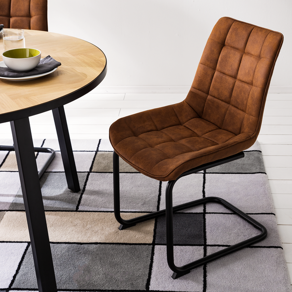 Freischwinger Kemmel - Cognac - 2er Set