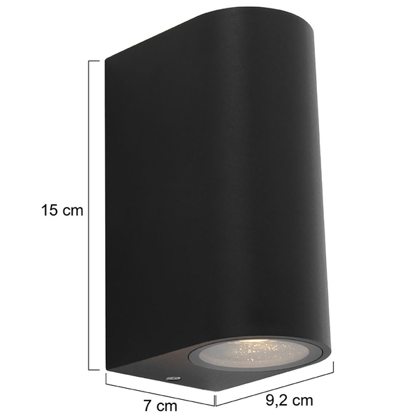 LED-Wandleuchte Outdoor Collection I - Aluminium - 2-flammig