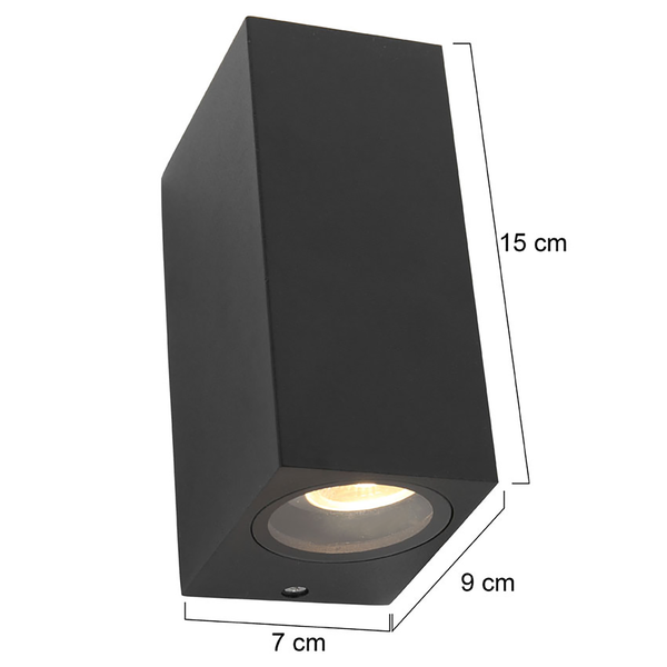 LED-Wandleuchte Outdoor Collection II - Aluminium - 2-flammig