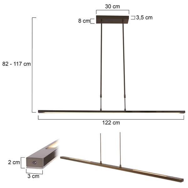 Pendelleuchte Zelena Typ A - Aluminium - 3-flammig