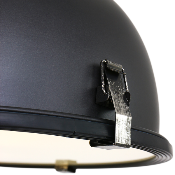 Pendelleuchte Bikkel III - Stahl / Glas - 1-flammig - Schwarz
