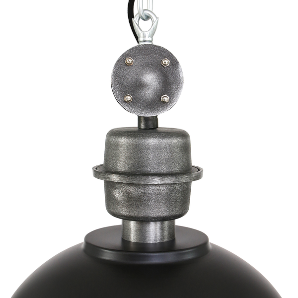 Pendelleuchte Bikkel III - Stahl / Glas - 1-flammig - Schwarz