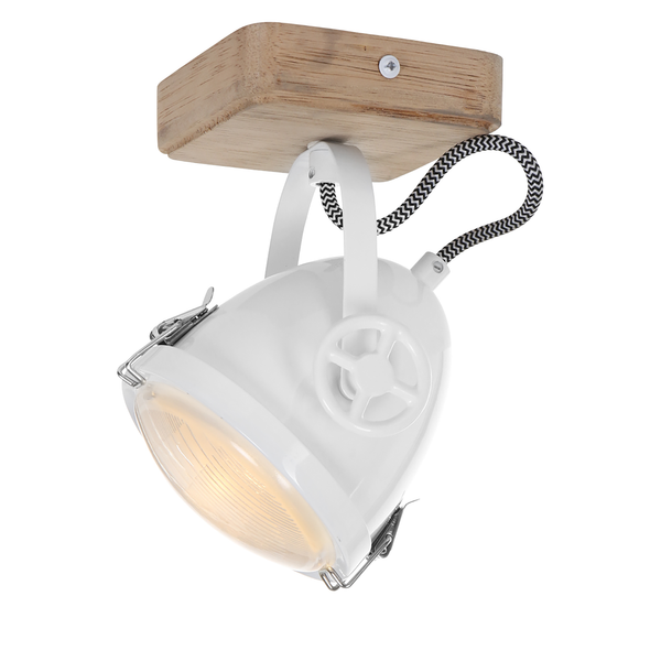 Wandleuchte  Mexlite I - Eisen / Kiefer - 1-flammig