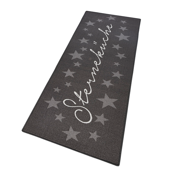 Küchenläufer Sterneküche - Mischgewebe - Grau / Hellgrau