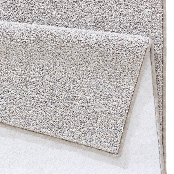 Kurzflorteppiche Pure - Mischgewebe - Lichtgrau - 80 x 150 cm