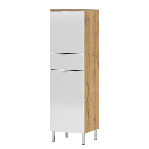 Midischrank Mauresa - Weiß / Eiche Grandson Dekor