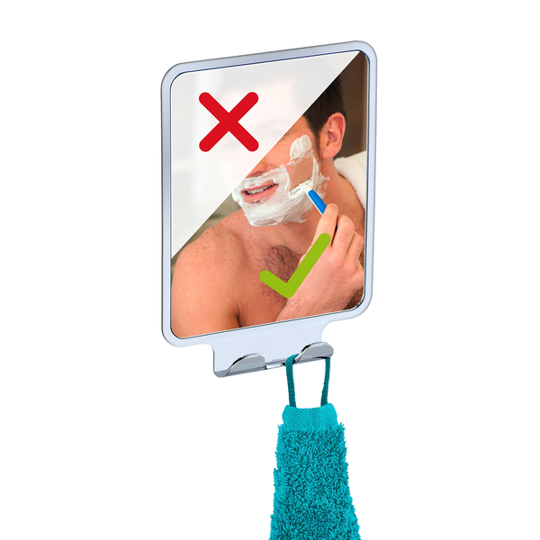 Antibeschlagspiegel Vacuum-Loc Quadro - Acrylnitril-Butadien-Styrol (ABS) - Chrom