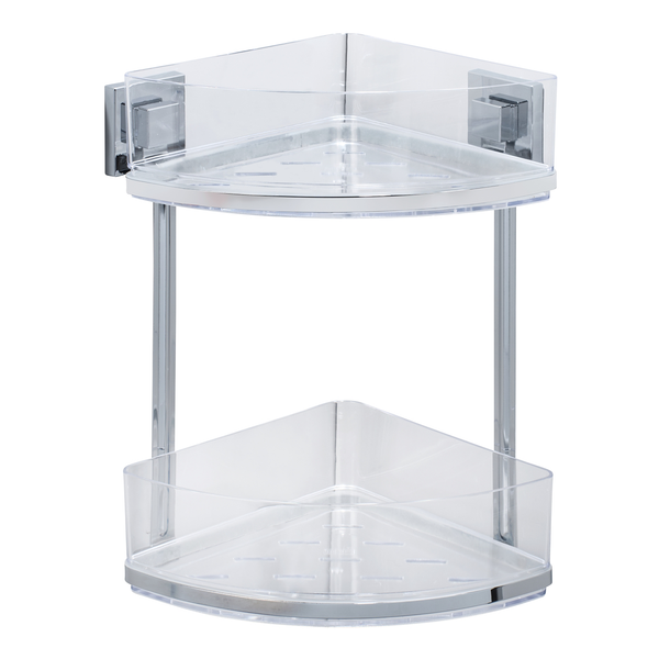 Eckregal Vacuum-Loc Quadro I - Edelstahl rostfrei / ABS - Chrom