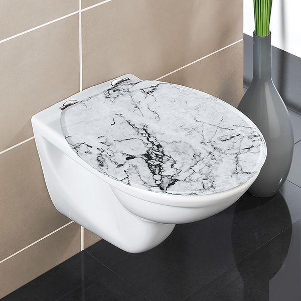 WC-Sitz Onyx - MDF (Mitteldichte Holzfaserplatte) - Weiß