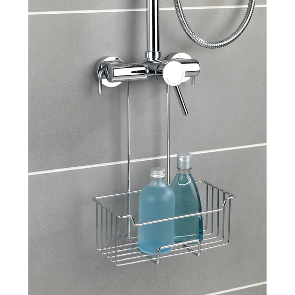 Thermostat-Dusch-Caddy Milo - Edelstahl - Silber / Transparent
