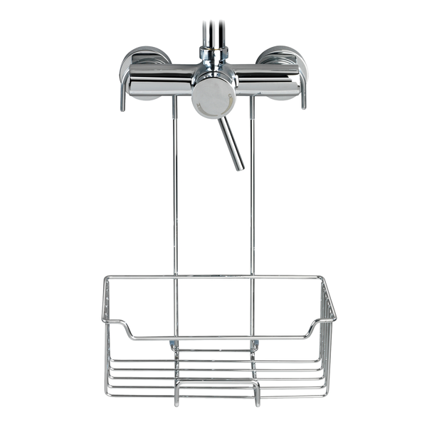 Thermostat-Dusch-Caddy Milo - Edelstahl - Silber / Transparent