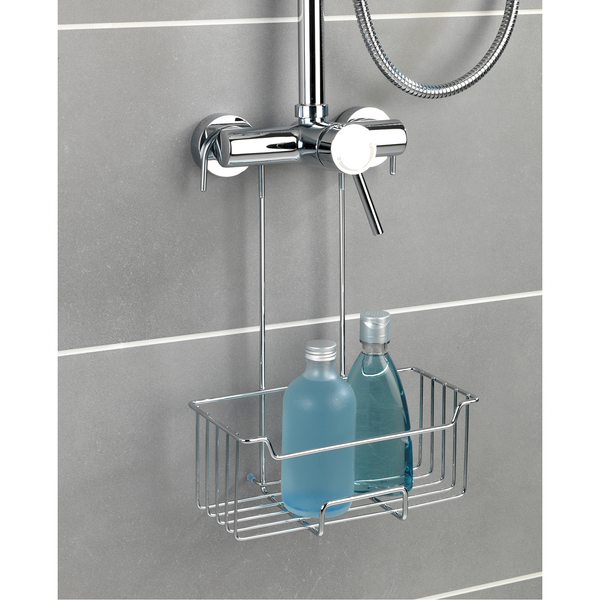 Thermostat-Dusch-Caddy Milo - Edelstahl - Silber / Transparent