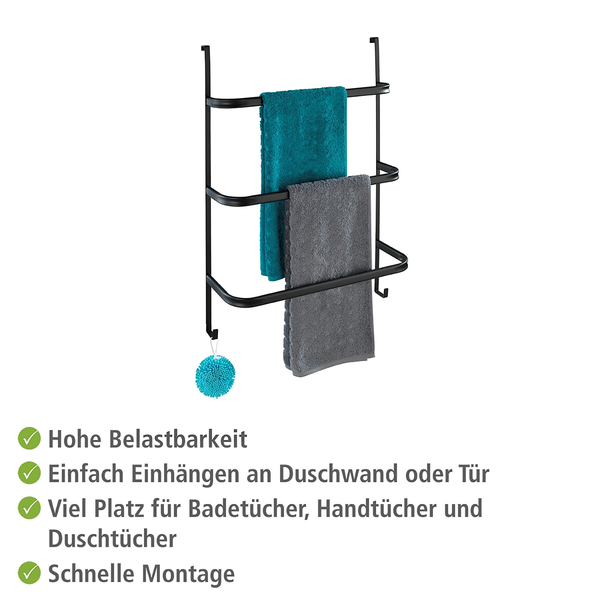 Handtuchhalter Irpinia - Stahl - Schwarz