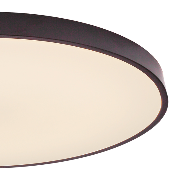 LED-Deckenleuchte Slimline - Eisen / Kunststoff - Schwarz - 1-flammig