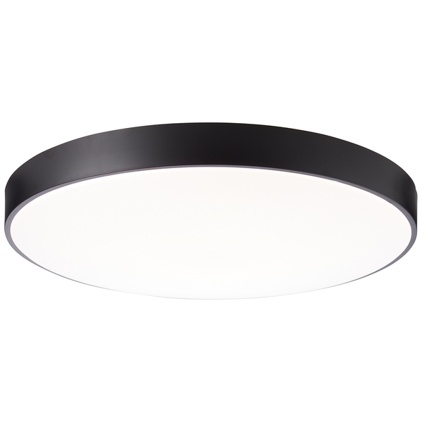 LED-Deckenleuchte Slimline - Eisen / Kunststoff - Schwarz - 1-flammig