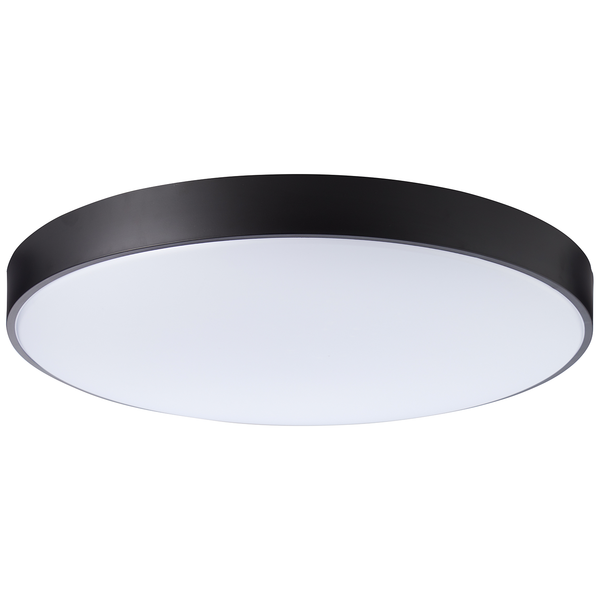 LED-Deckenleuchte Slimline - Eisen / Kunststoff - Schwarz - 1-flammig