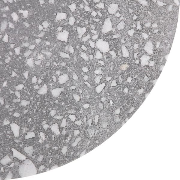 Beistelltisch Terrazzo I - Terrazzo / Metall - Mehrfarbig / Weiß