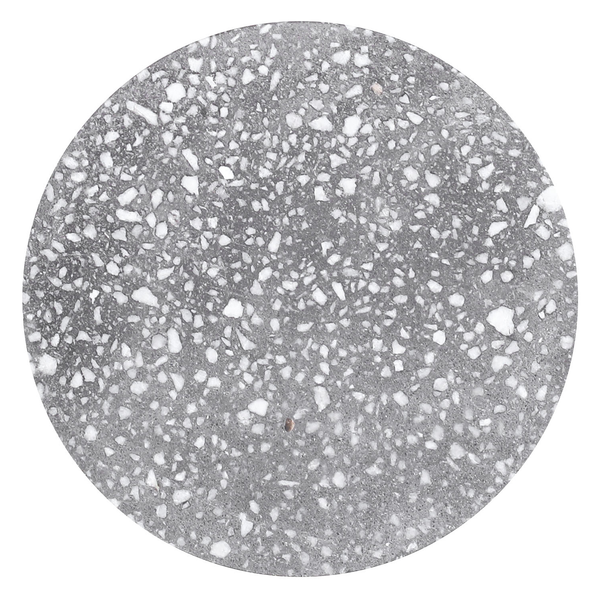 Beistelltisch Terrazzo I - Terrazzo / Metall - Mehrfarbig / Weiß