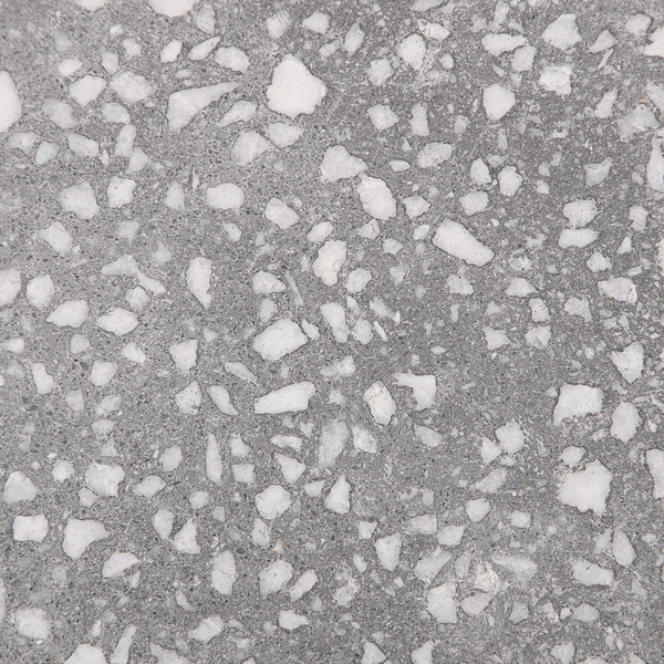 Beistelltisch Terrazzo I - Terrazzo / Metall - Mehrfarbig / Weiß