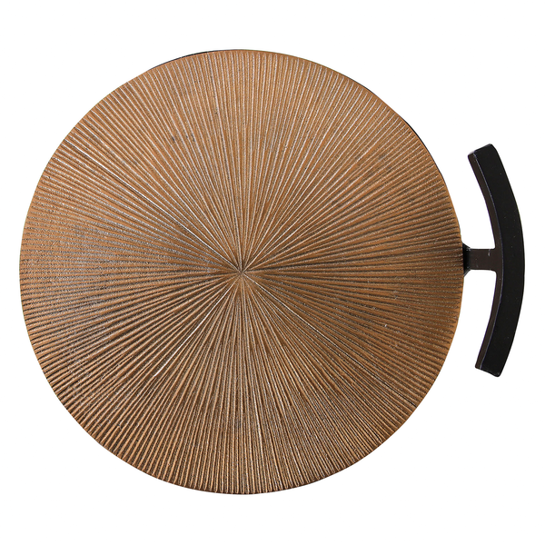 Beistelltisch Nikko V - Metall - Messing Antik / Schwarz