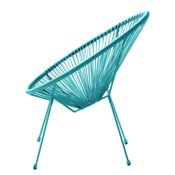 Sitzgruppe Copacabana 3-teilig - Stahl / Polyrattan - Türkis